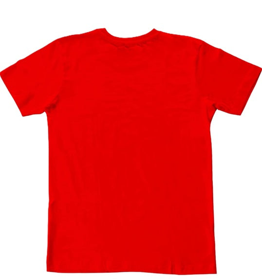 bijjas short sleeves red round neck t shirts for kids